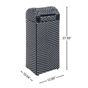 Darla all-weather wicker/metal swing top hideaway outdoor trash can