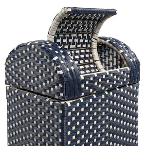Darla all-weather wicker/metal swing top hideaway outdoor trash can