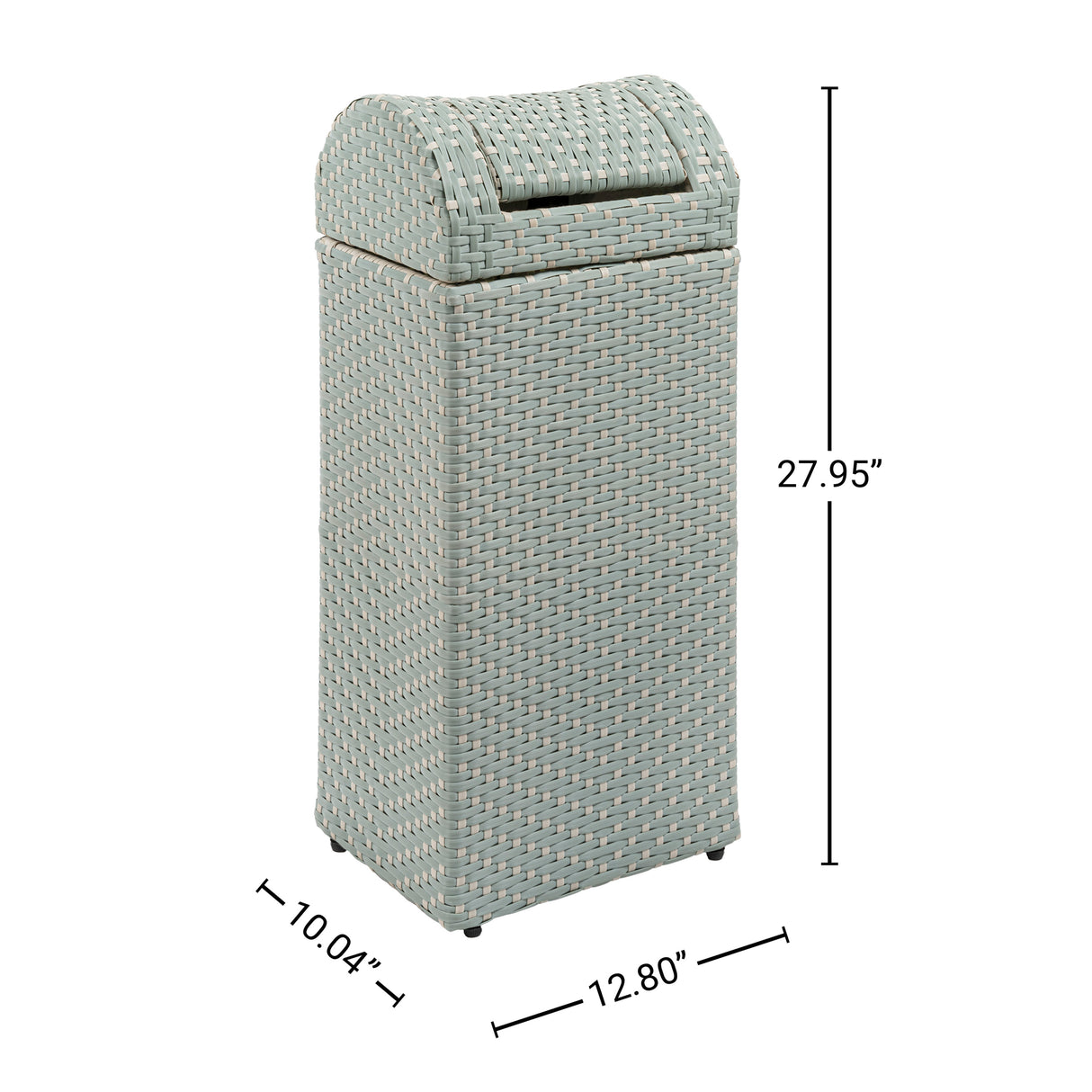 Darla all-weather wicker/metal swing top hideaway outdoor trash can