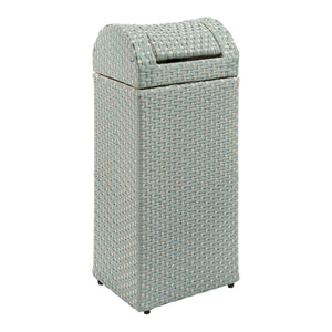 Darla all-weather wicker/metal swing top hideaway outdoor trash can