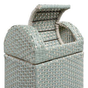 Darla all-weather wicker/metal swing top hideaway outdoor trash can