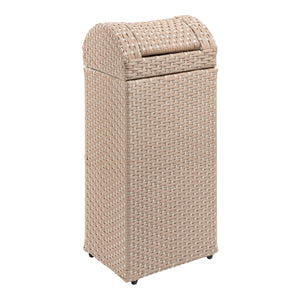 Darla all-weather wicker/metal swing top hideaway outdoor trash can