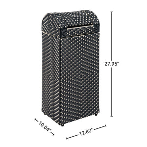 Darla all-weather wicker/metal swing top hideaway outdoor trash can