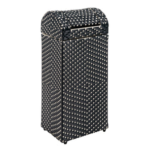 Darla all-weather wicker/metal swing top hideaway outdoor trash can