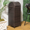 Ellison all-weather wicker/metal swing top hideaway outdoor trash can