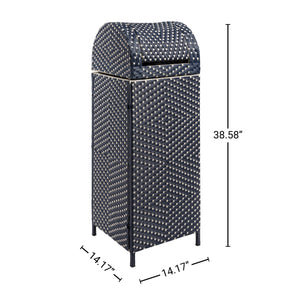Ellison all-weather wicker/metal swing top hideaway outdoor trash can