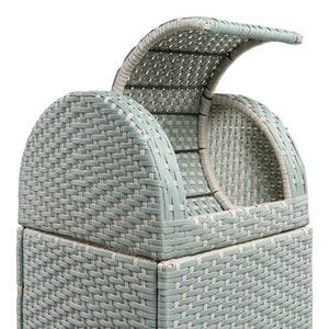 Ellison all-weather wicker/metal swing top hideaway outdoor trash can