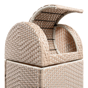Ellison all-weather wicker/metal swing top hideaway outdoor trash can