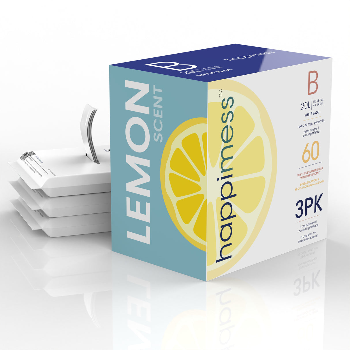 happimess Lemon Scented Drawstring Trash Can Liner