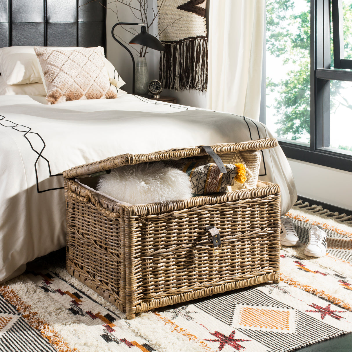 Caden Wicker Storage Trunk Chest