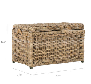 Jacob Handwoven Wicker Storage Trunk