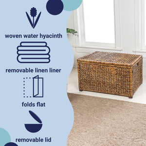 Anada Handwoven Wicker Weave Storage Trunk