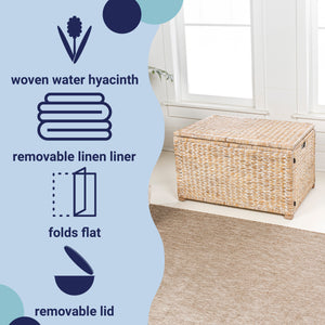 Anada Handwoven Wicker Weave Storage Trunk