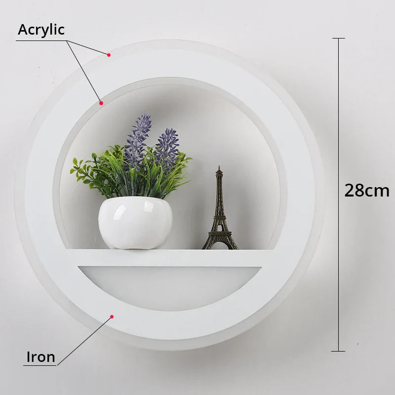 Dimmable LED Wall Light Remote Control Modern Bedroom Living Room AC90-220V