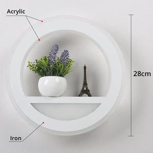 Dimmable LED Wall Light Remote Control Modern Bedroom Living Room AC90-220V