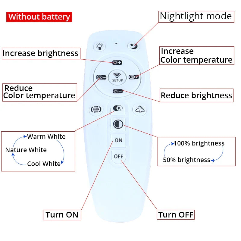 Dimmable LED Wall Light Remote Control Modern Bedroom Living Room AC90-220V