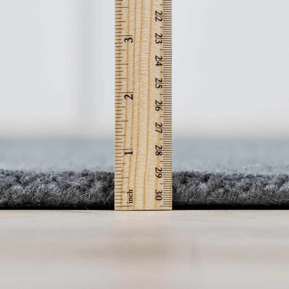 Brockton Solid Night Blue Wool Rug