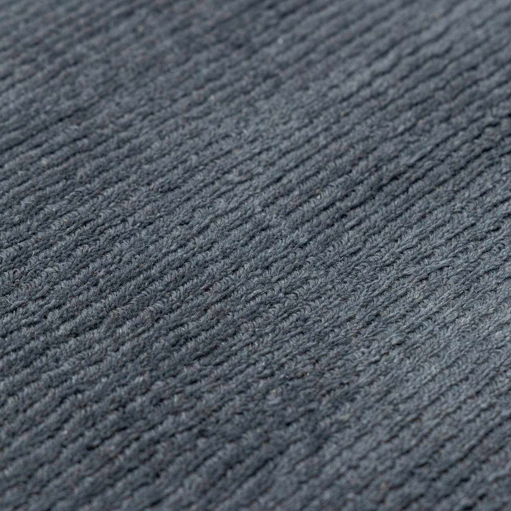 Brockton Solid Night Blue Wool Rug