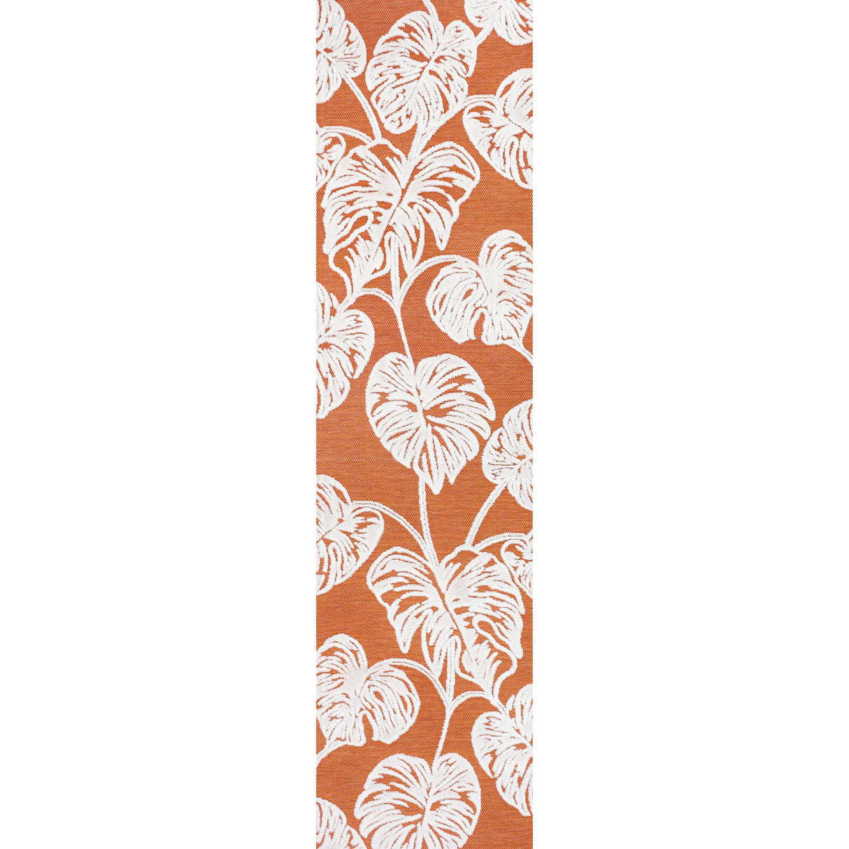 Tobago High-Low Two-Tone Monstera Leaf Indoor/Outdoor Runner Rug