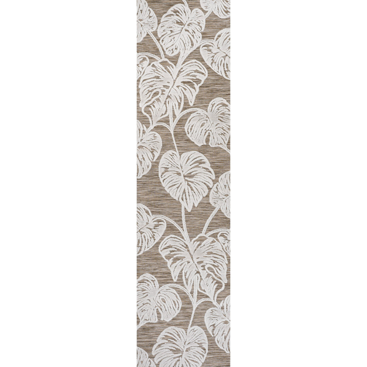 Tobago High-Low Two-Tone Monstera Leaf Indoor/Outdoor Runner Rug