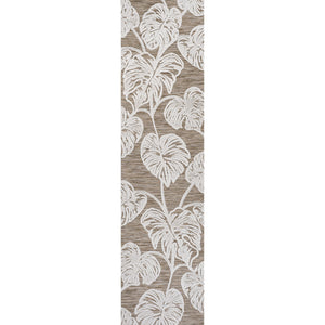 Tobago High-Low Two-Tone Monstera Leaf Indoor/Outdoor Runner Rug