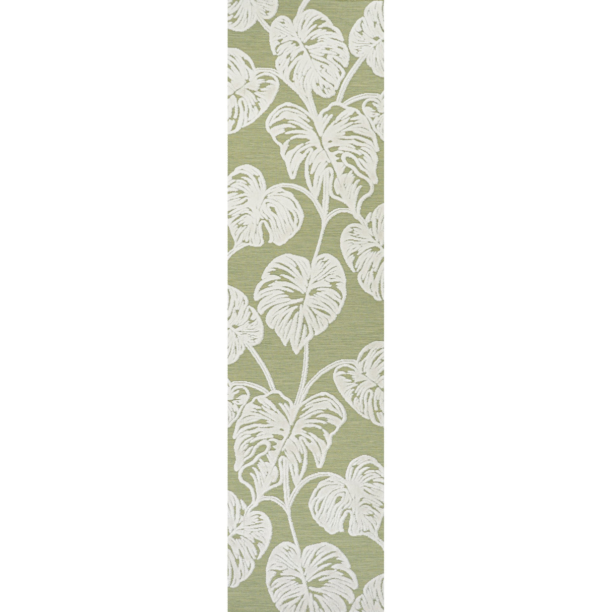 Tobago High-Low Two-Tone Monstera Leaf Indoor/Outdoor Runner Rug