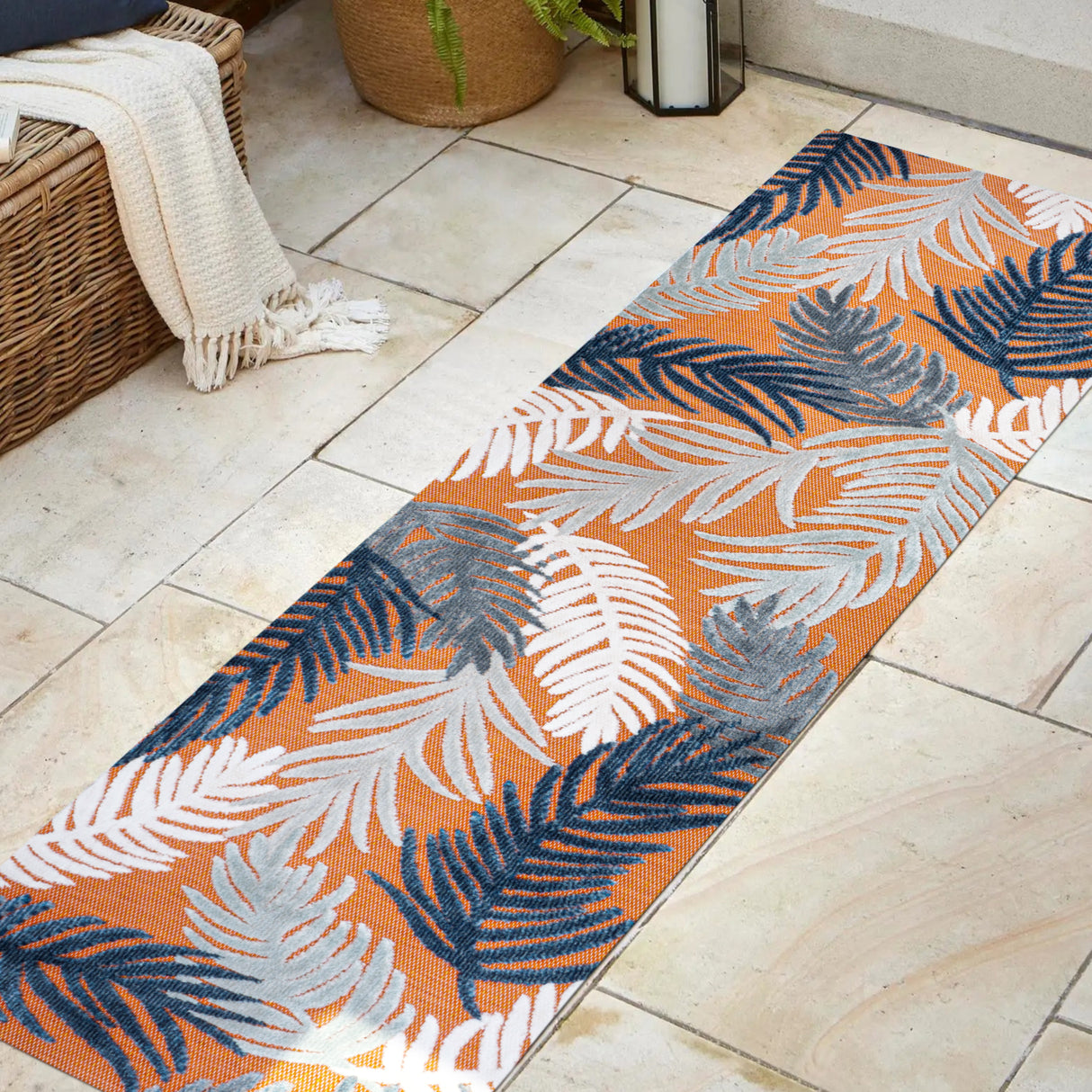 Montego High-Low Tropical Palm Indoor/Outdoor Runner Rug