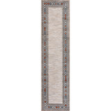 Sebastian High-Low Modern Diamond Border Indoor/Outdoor Runner Rug