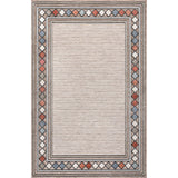 Sebastian High-Low Modern Diamond Border Indoor/Outdoor Area Rug
