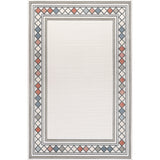 Sebastian High-Low Modern Diamond Border Indoor/Outdoor Area Rug