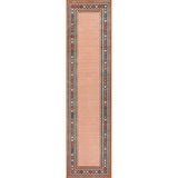 Sebastian High-Low Modern Diamond Border Indoor/Outdoor Runner Rug