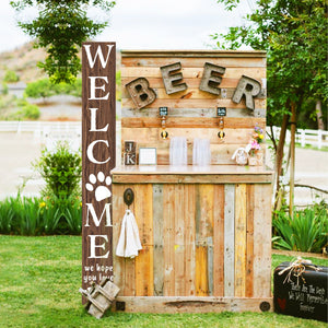 72in 'We Hope You Love Dogs' Brown Porch Sign - Dog Lover Welcome Home Sign, Ideal for Dog House Decor, Perfect Everyday Porch Decor