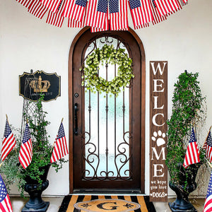 72in 'We Hope You Love Dogs' Brown Porch Sign - Dog Lover Welcome Home Sign, Ideal for Dog House Decor, Perfect Everyday Porch Decor