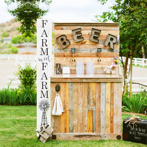72in White 'Farm Sweet Farm' Welcome Porch Sign - Rustic Door & Outdoor Home Decor