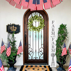 72in White 'Farm Sweet Farm' Welcome Porch Sign - Rustic Door & Outdoor Home Decor