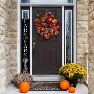 72in Wooden Farm Sweet Farm Welcome Porch Sign, Door Signs & Outdoor Welcome Home Sign