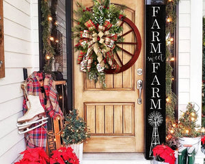 72in Wooden Farm Sweet Farm Welcome Porch Sign, Door Signs & Outdoor Welcome Home Sign