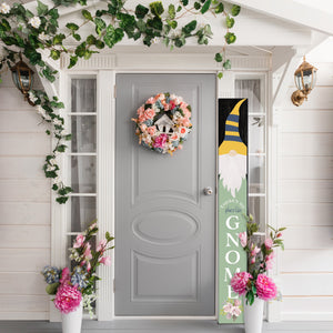 72IN There's No Place Like Gnome Outdoor Porch Sign Black