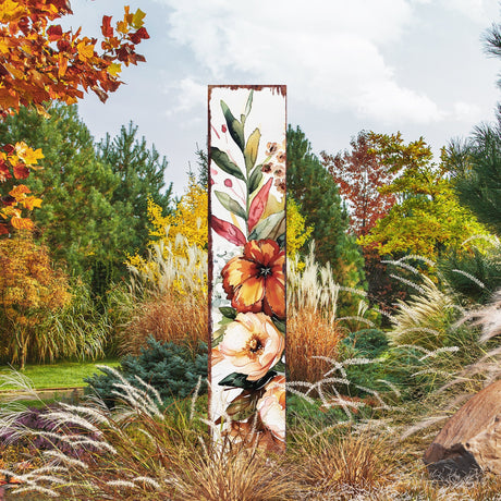 42" Watercolor Pumpkin Garden Stake