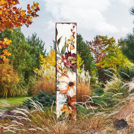 42" Watercolor Pumpkin Garden Stake