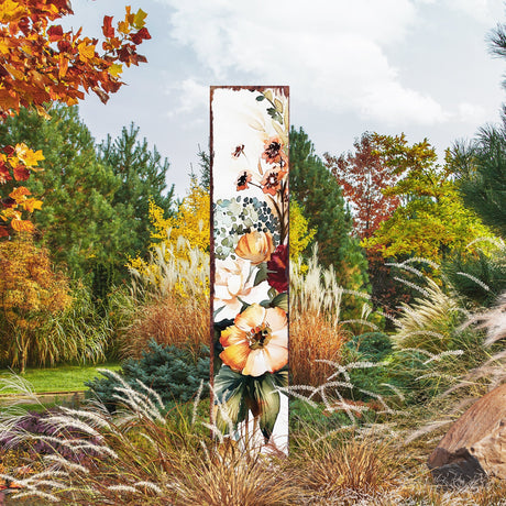 42" Watercolor Pumpkin Garden Stake
