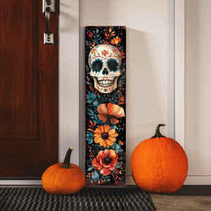 36 Inch Dia De Los Muertos Sugar Skull Porch Sign