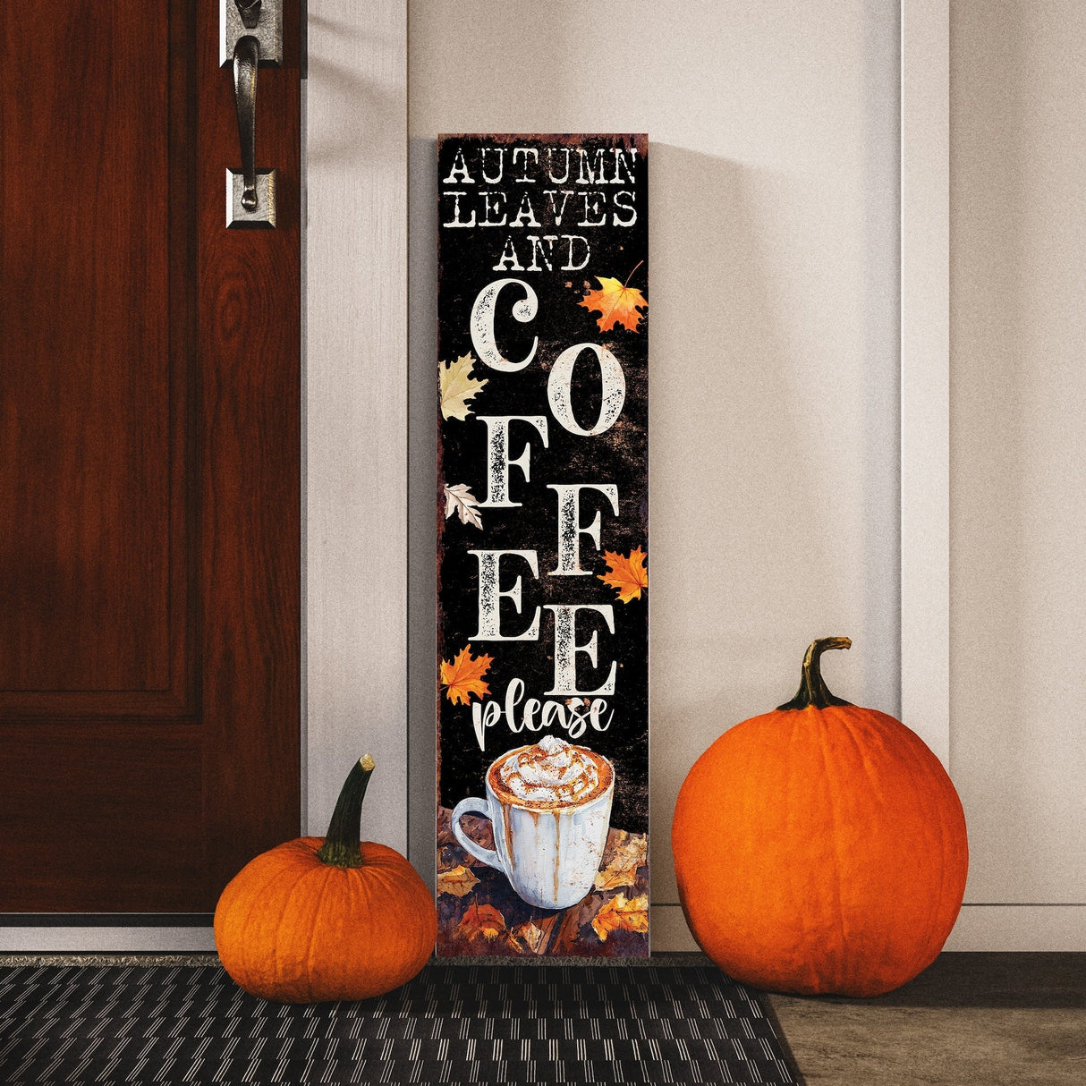 36-Inch Rustic Pumpkin Spiced Porch Sign