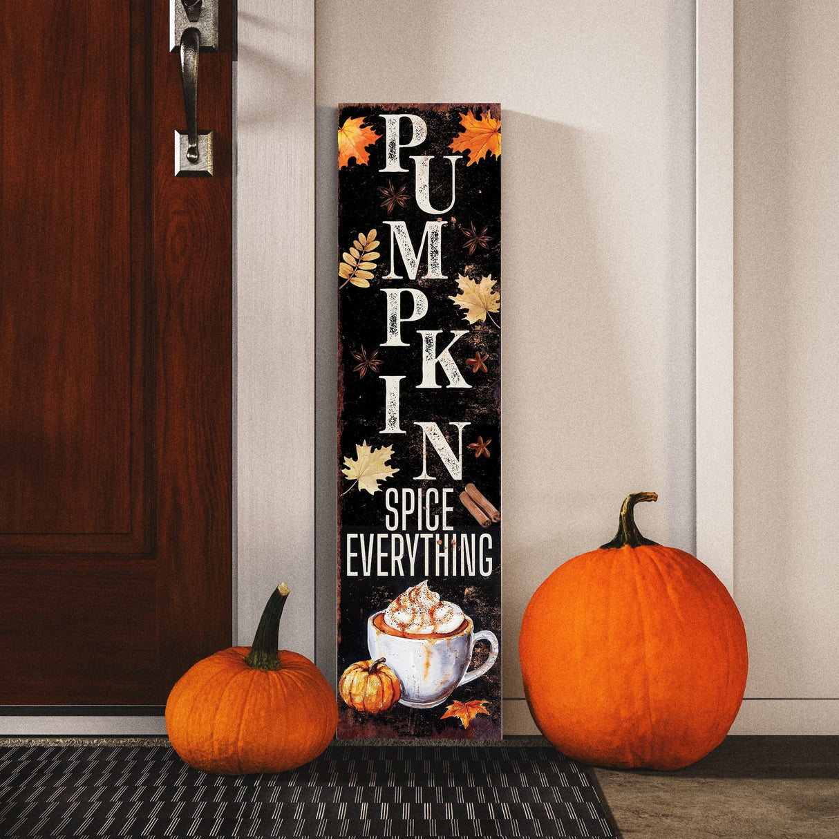 36-Inch Rustic Pumpkin Spiced Porch Sign
