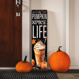 36-Inch Rustic Pumpkin Spiced Porch Sign