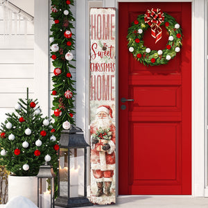 72in Christmas Porch Sign | Home Sweet Christmas Home | Foldable Entryway Sign | Christmas Porch Decor