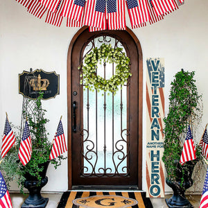 72in Veteran - Another Name for Hero Porch Sign | 4th of July Porch Decor | Independence Day Outdoor Decor