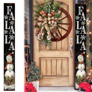 72in Christmas Porch Sign | Holiday Snowman Door Decoration | Foldable Wooden Entryway Decor