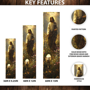 Jesus Christ Porch Sign | Religious Front Porch Plaque | Entryway Decor | UV Print | 3 Sizes