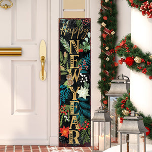 Joy/Peace/Happy New Year Porch Sign | Christmas Welcome Sign | Rustic Farmhouse Entryway Board | 3 Sizes Patterns